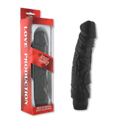 Pleasures Vibrator Black 18 cm