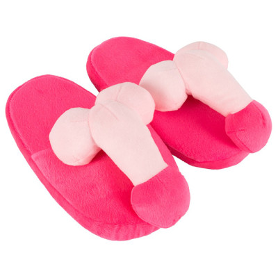 Plush Slippers Pink Penis