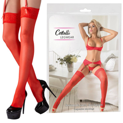 Suspender Stockings Red