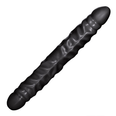 Veined Double Dong Black 30 cm