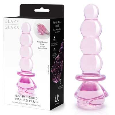 Glaze Glass Rosebud Beaded...