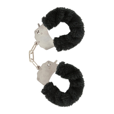Furry Fun Cuffs Black Plush