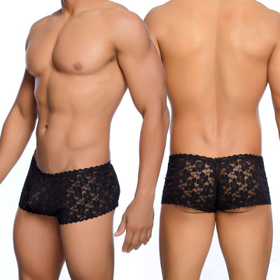 MOB Rose Lace Boy Short Black