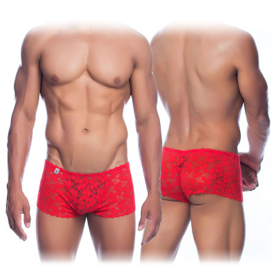 MOB Rose Lace Boy Short Red